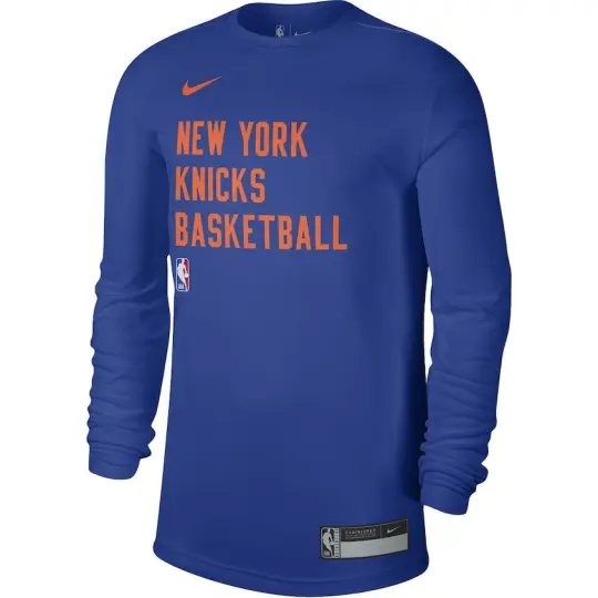 Nike New York Knicks Men's Nike Nba Practice Long Sleeve T Shirt