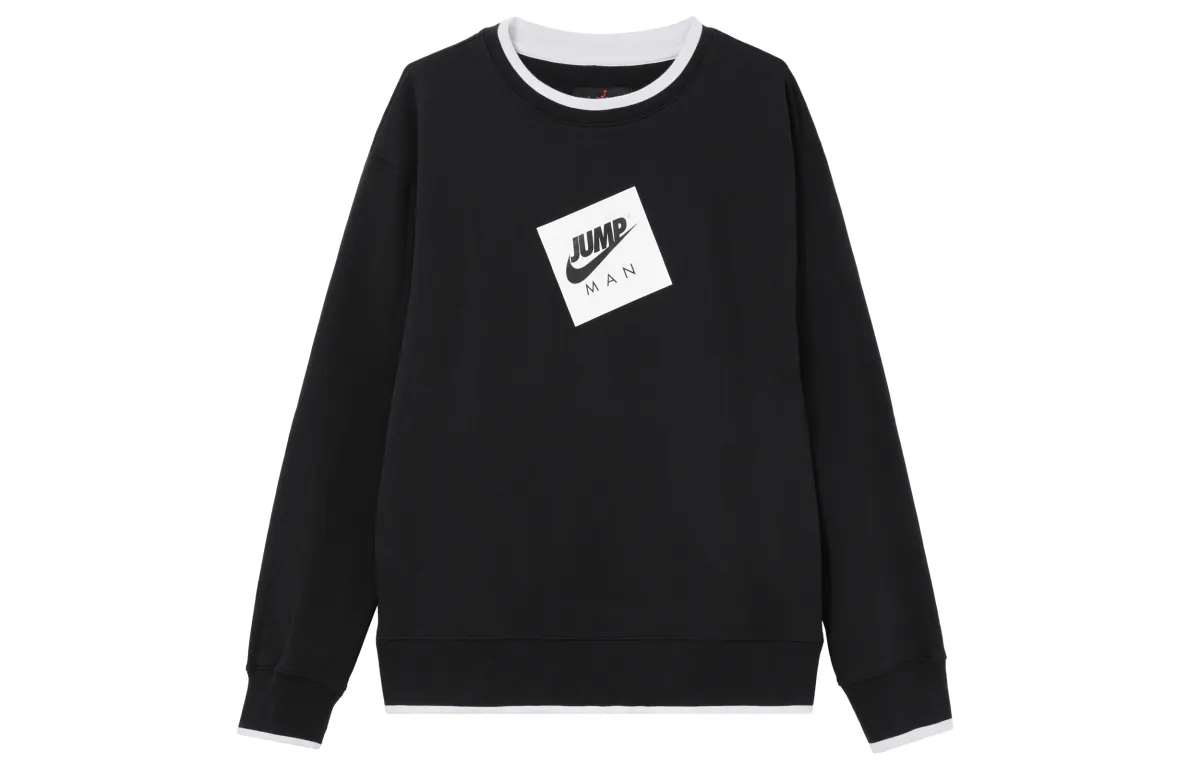 Jordan Sweatshirts Men's Black Crew Neck Moderate Regular