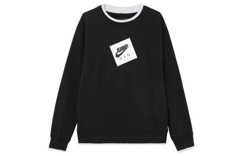 Jordan Sweatshirts Men's Black Crew Neck Moderate Regular