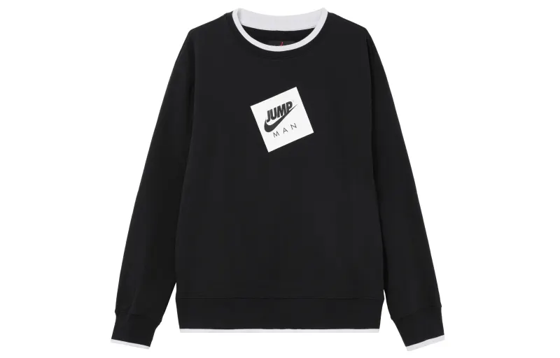 Jordan Sweatshirts Men's Black Crew Neck Moderate Regular
