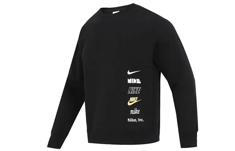 Nike Sweatshirts Men's Black Crew Neck Thickened