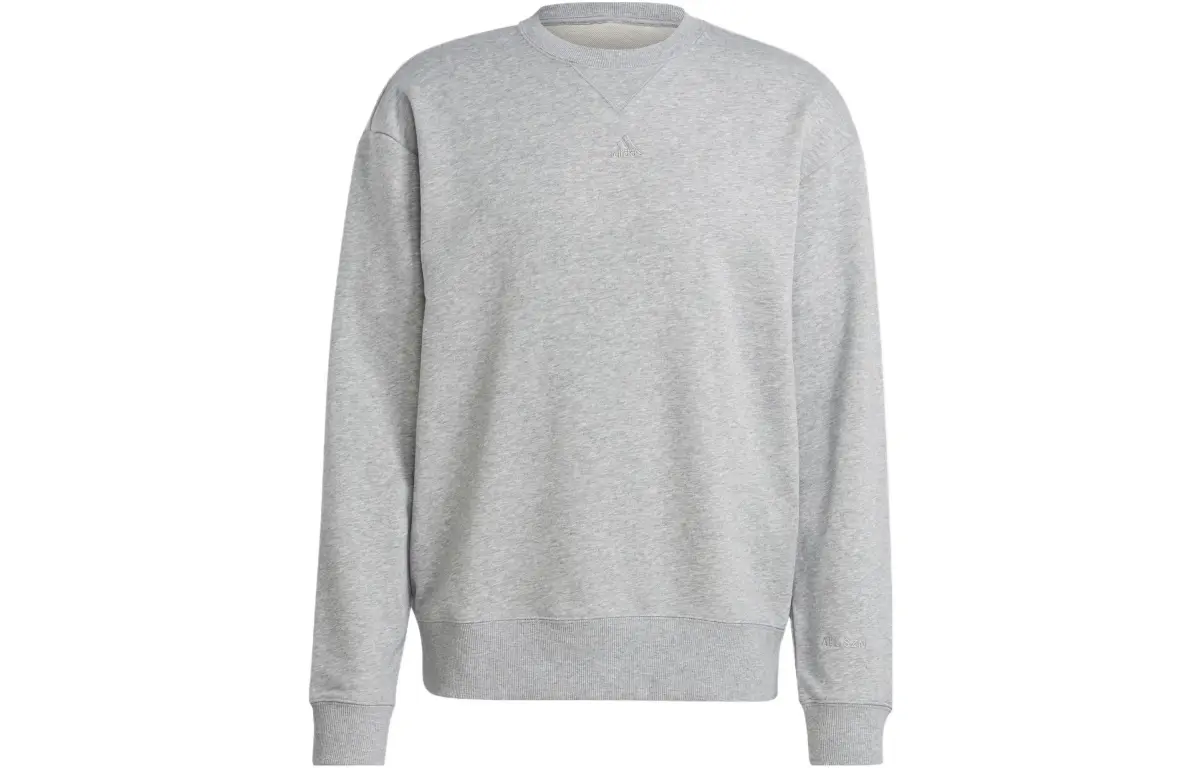 Adidas Sweatshirts Men's Gray Crew Neck Moderate Regular