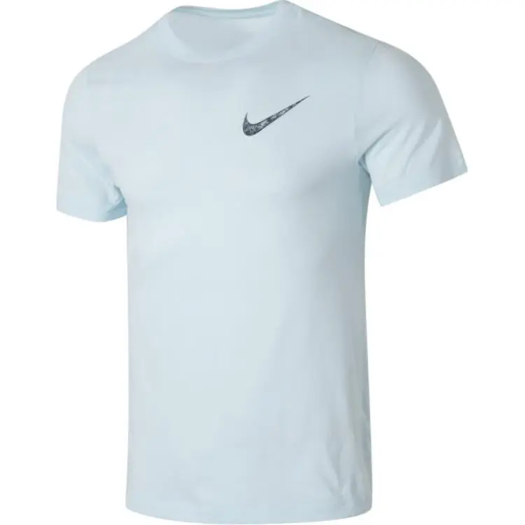 Nike T-Shirts Men's Blue Crew Neck Moderate