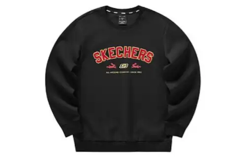 Skechers New Year Sweatshirts Men's 0018/Carbon Black Crew Neck Moderate Regular