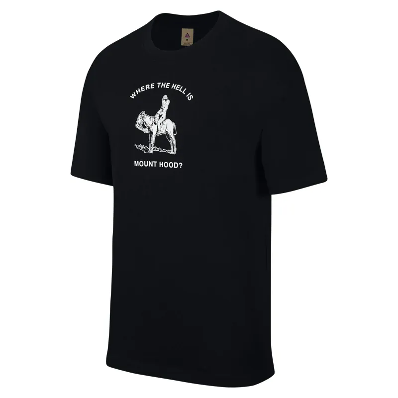 Nike T-Shirts Men's Black Crew Neck Moderate