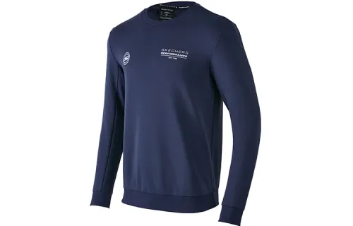 Skechers Sweatshirts Men's Marine Collegiate Blue/02MZ Crew Neck Moderate Regular
