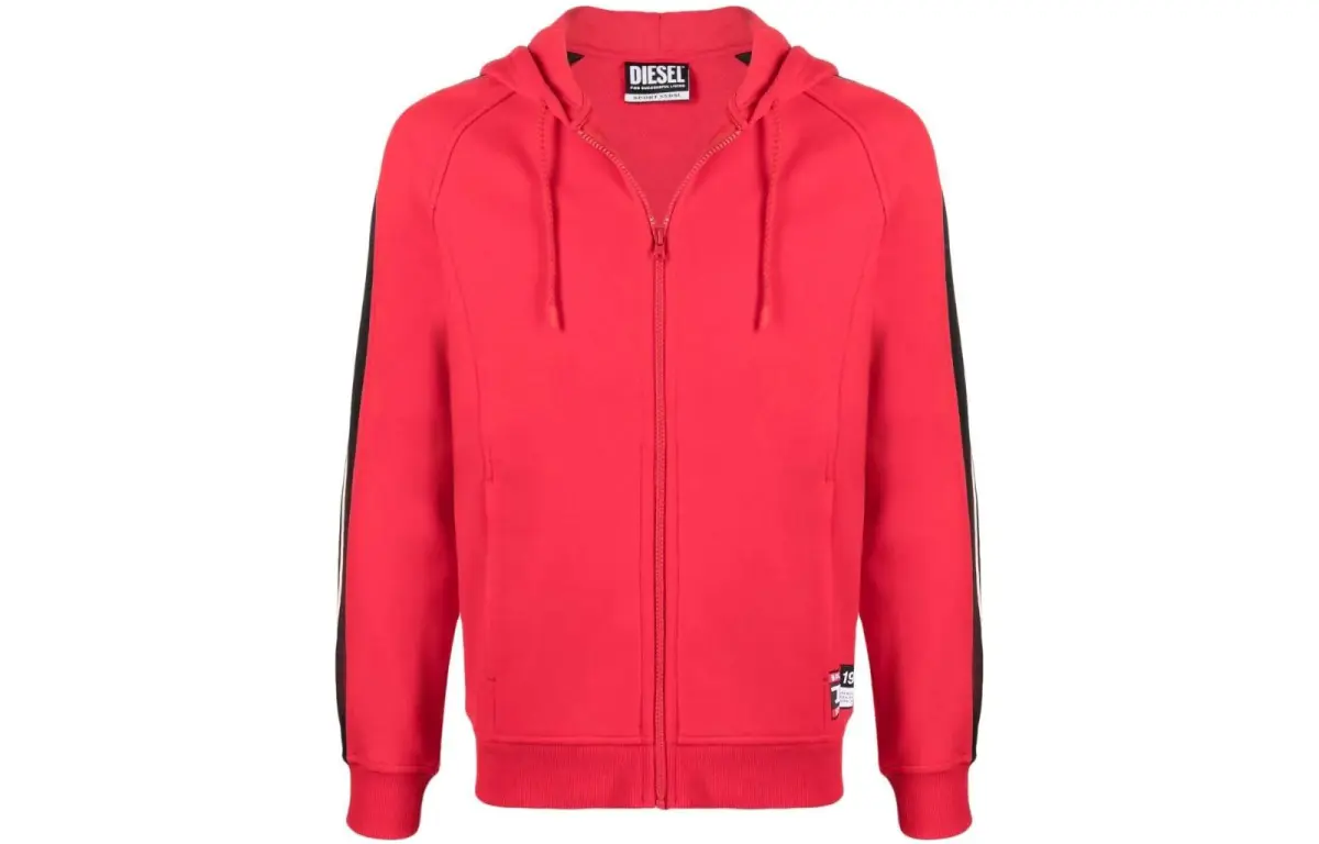 Diesel side logo-print detail hoodie