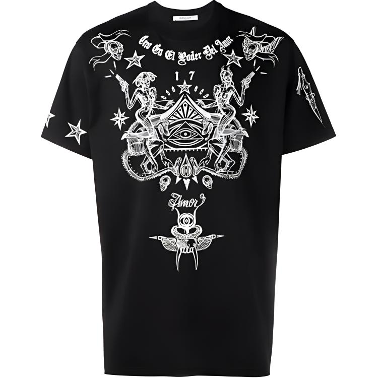 Мужская футболка Givenchy 17S7320651-001 (черная)