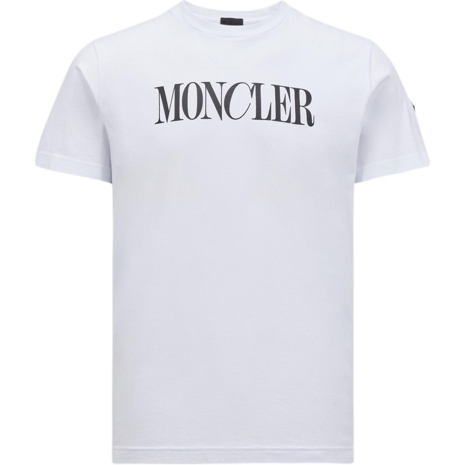 Мужская футболка Moncler с логотипом (оптический белый)