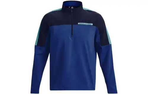 Under Armour Sweatshirts Men's Marine Blue Stand Collar Moderate Regular