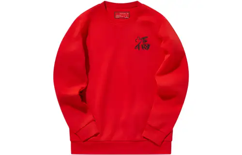 ANTA Basketball Collection Sweatshirts Men's Red Crew Neck Moderate Regular