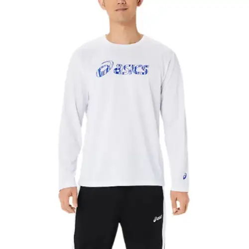 Asics LONG Dry T Shirt Men's Bright White/True Blue