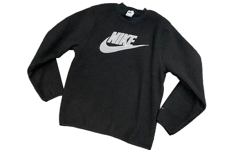 Nike Sweatshirts Men's Black Crew Neck Moderate Regular