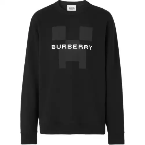 Burberry X Minecraft Logo Print Cotton Sweatshirt