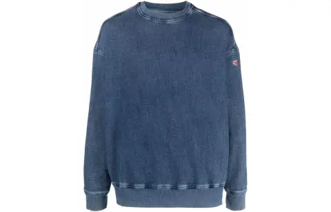 Diesel D-Krib washed-denim sweatshirt