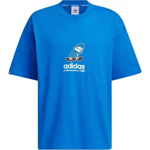 Adidas Originals CITY SKATE T Shirt Men's Bird Feather Blue