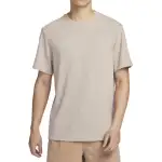 Nike T Shirts Men's Khaki Crew Neck Moderate Straight Fit