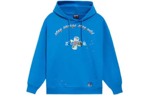 Li Ning Sweatshirts Unisex Blue Hooded Moderate Regular