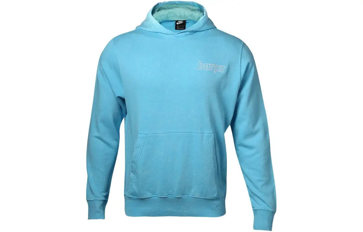 Nike Sweatshirts Men's Blue Hooded Moderate Straight Fit