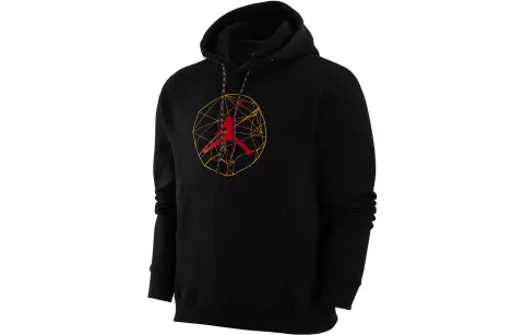 Jordan Sweatshirts Men's Black Hooded (Non-detachable) Moderate