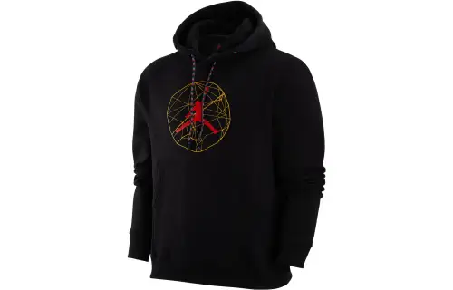 Jordan Sweatshirts Men's Black Hooded Moderate Regular