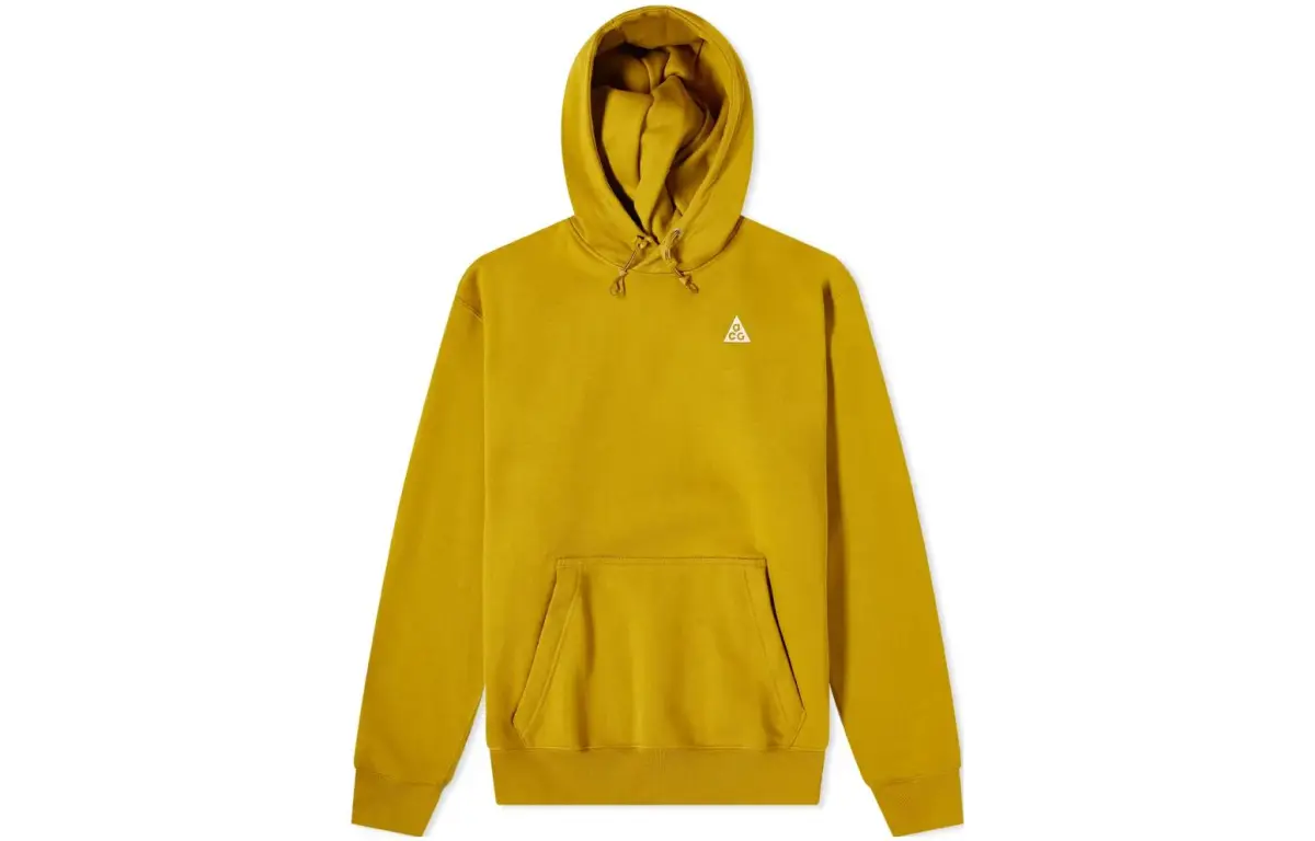 Nike Sweatshirts Men's Yellow Hooded Moderate Regular