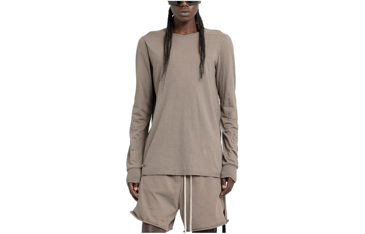 RICK OWENS Sweatshirts Men's Khaki Crew Neck Moderate Other