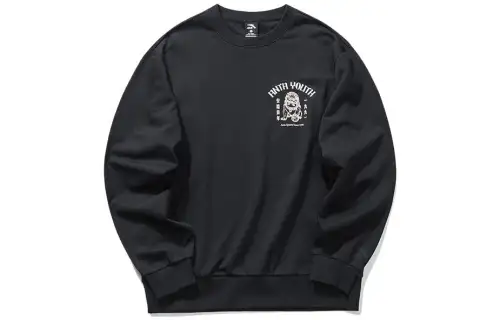 ANTA Variety Training Collection Sweatshirts Men's Black Crew Neck Moderate Regular