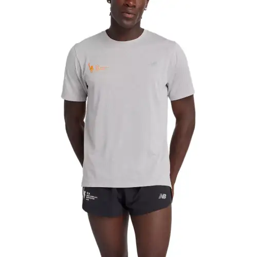 New Balance NYC Marathon Athletics T Shirt Men's Sport Gray