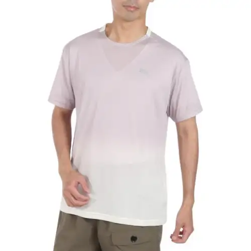 PUMA T Shirts Men's White Crew Neck Moderate Straight Fit
