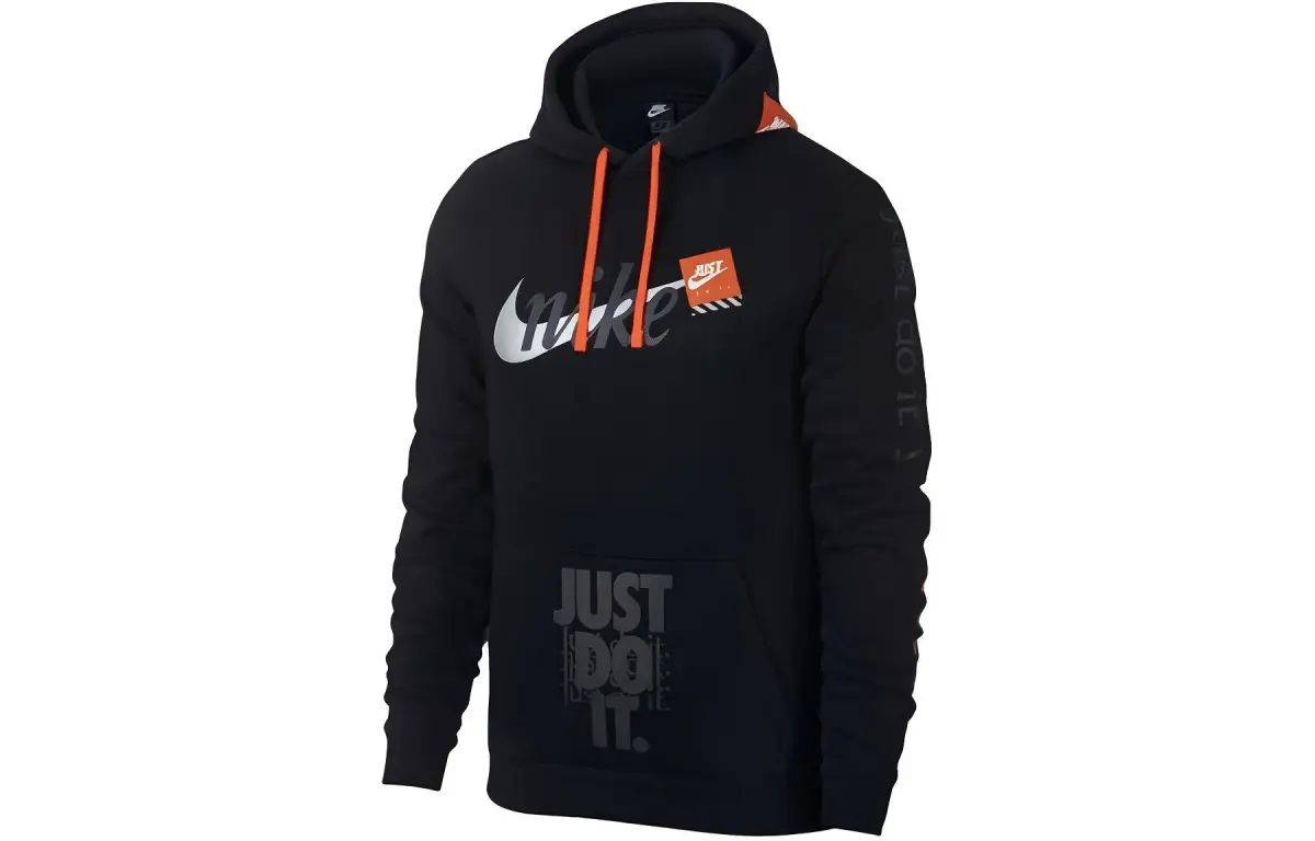 Nike Sweatshirts Men's Black Hooded Moderate Regular