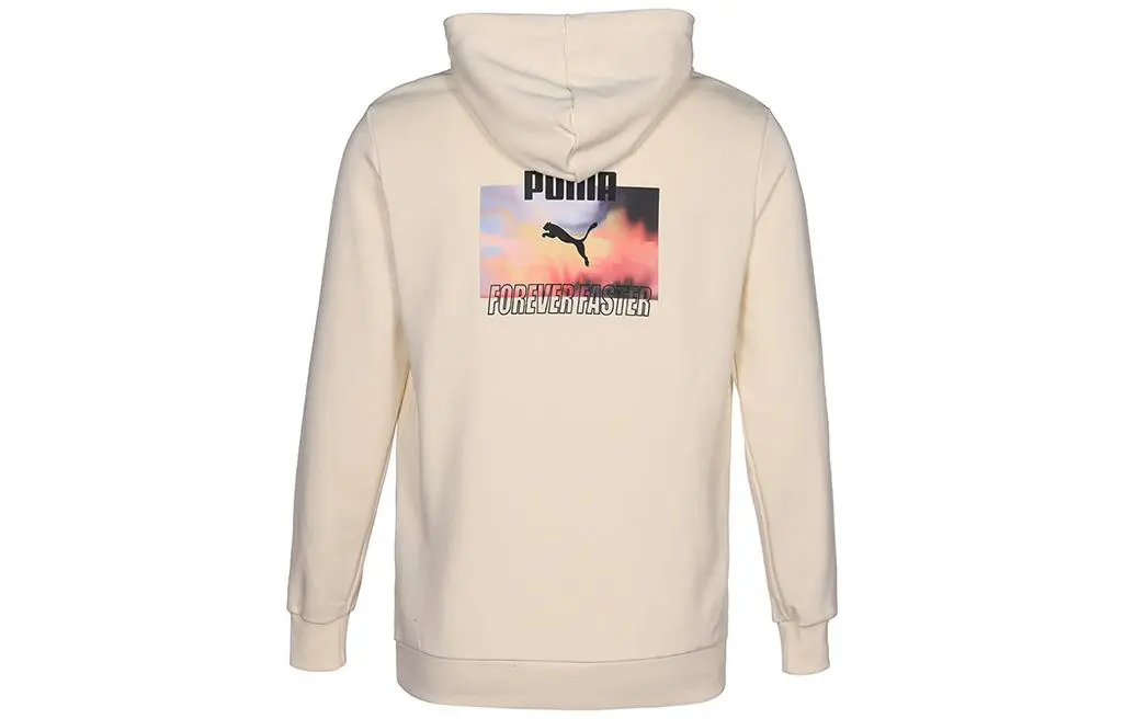 PUMA Sweatshirts Unisex Ecru Hooded Moderate Regular