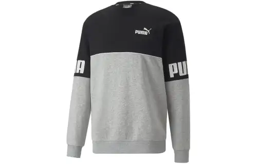 PUMA Sweatshirts Men's Gray Crew Neck Moderate Other