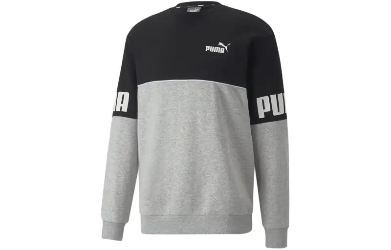 PUMA Sweatshirts Men's Gray Crew Neck Moderate Other