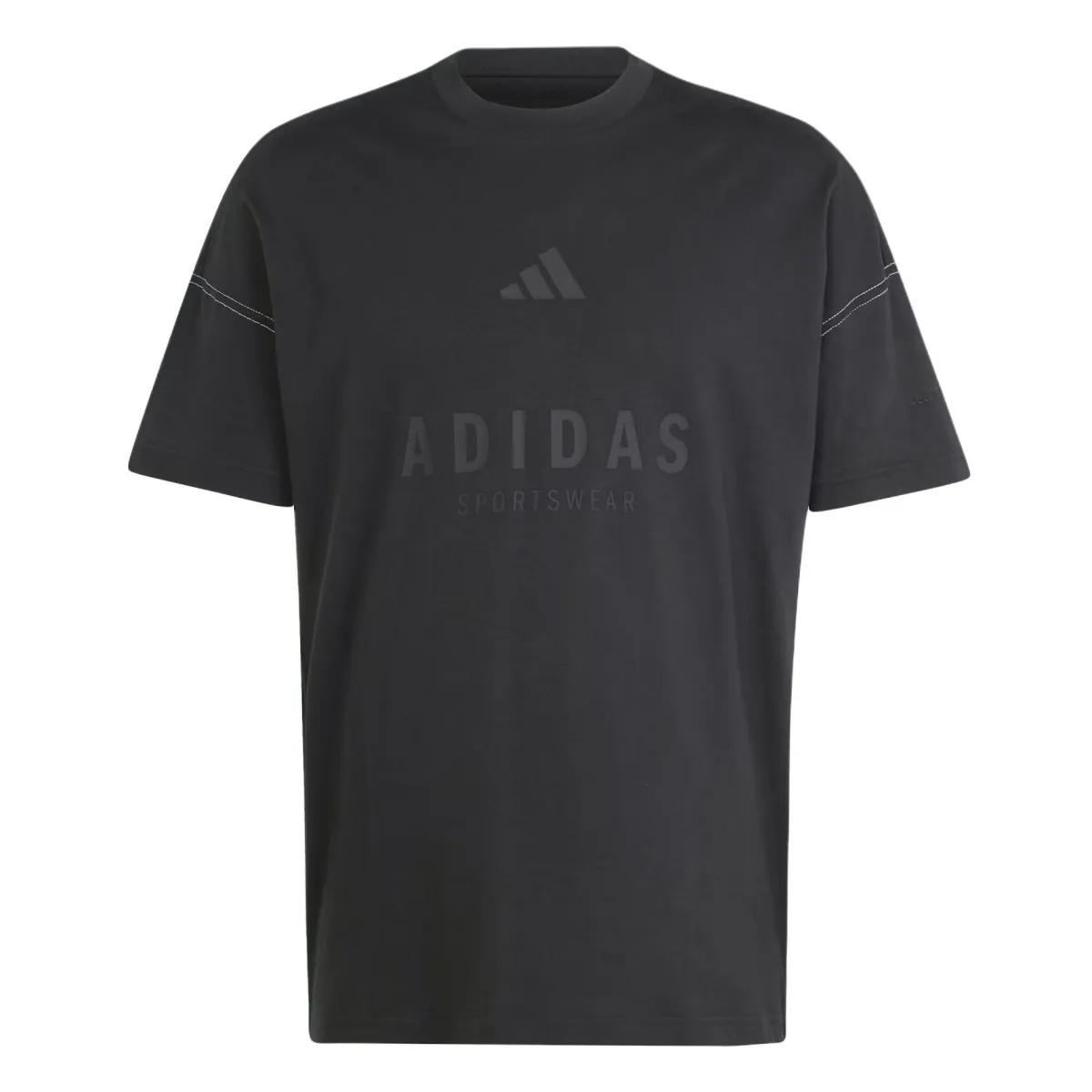 Adidas T-Shirts Men's Black Crew Neck Moderate