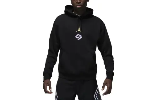 Jordan Luka Sweatshirts Men's Black Hooded Moderate Regular
