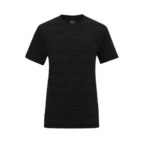 ASICS T Shirts Men's Black Crew Neck Moderate