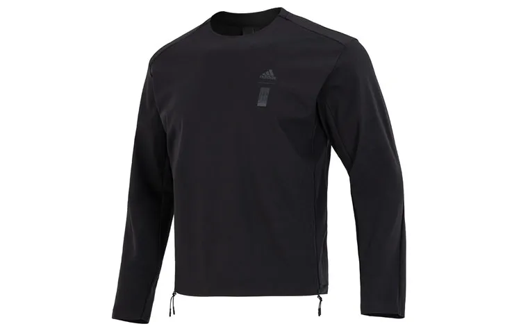 Adidas Sweatshirts Men's Black Crew Neck Moderate Straight Fit