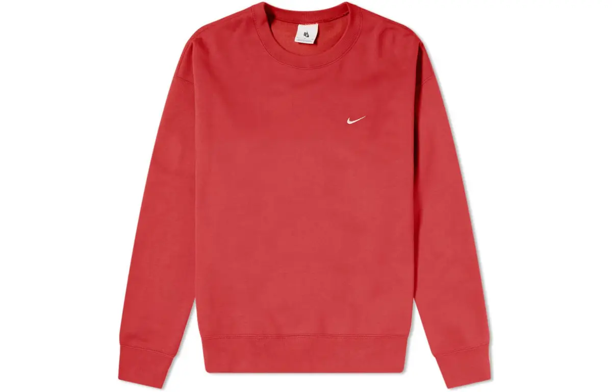 Nike Sweatshirts Men's Red Crew Neck Moderate Regular