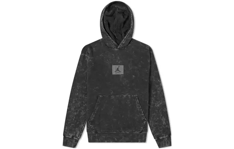 Jordan Flight Sweatshirts Men's Black Hooded Moderate Regular