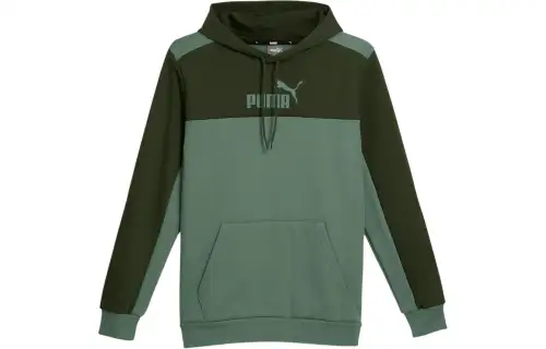 PUMA Essentials Color Block Men's Hoodie Sweatshirt Men's Green
