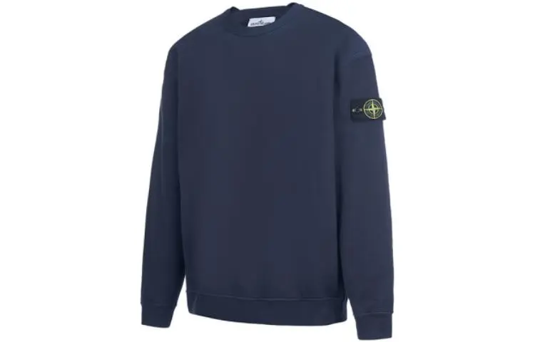 STONE ISLAND Sweatshirts Men's Marine Blue Crew Neck Moderate Regular