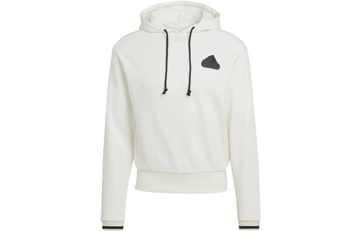 Adidas Sweatshirts Unisex White Hooded Moderate Regular