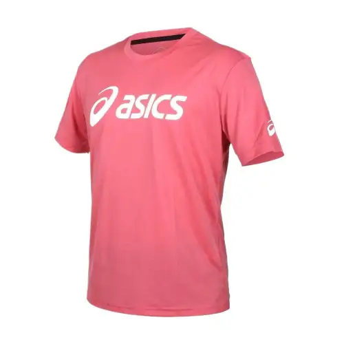 Asics T Shirt Unisex Berry Red White