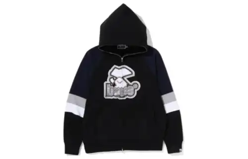 Bape Hockey Graphic Relaxed Fit Full Zip Hoodie
