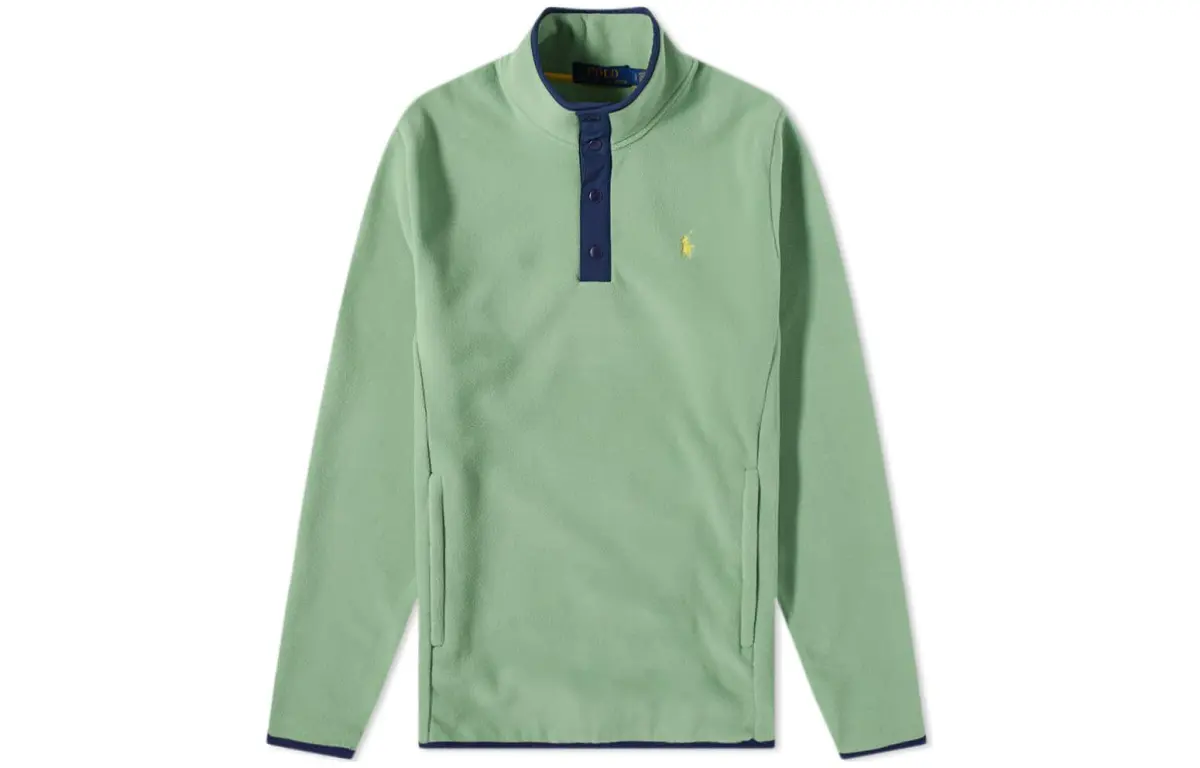 Polo Ralph Lauren Sweatshirts Men's Green Half-Turtleneck Moderate