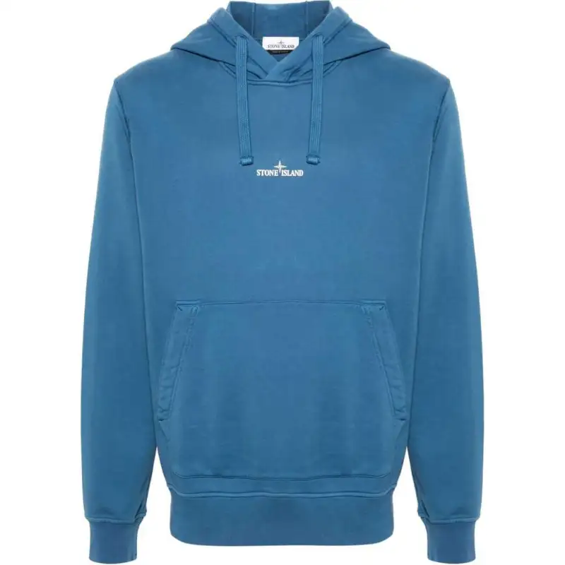 STONE ISLAND Logo Printed Drawstring Hoodie