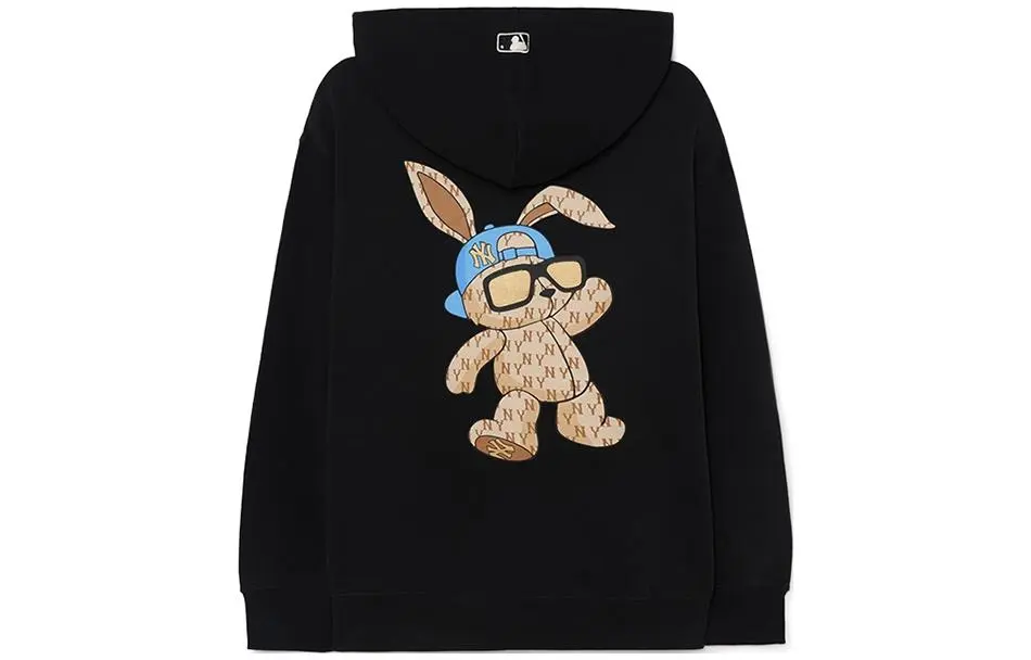 MLB New York Yankees Sweatshirts Unisex Black Hooded (Non-detachable) Moderate