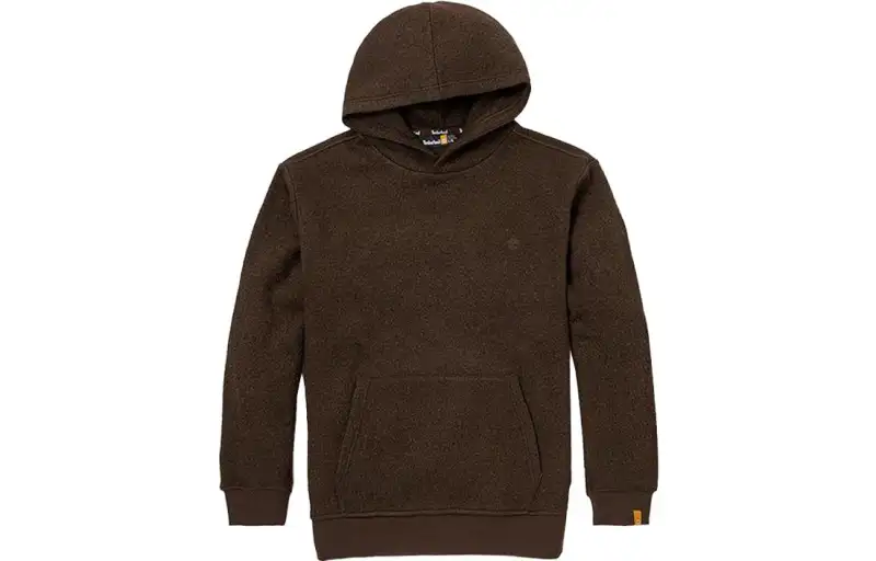 Timberland Sweatshirts Unisex Dark Brown Hooded Moderate Regular