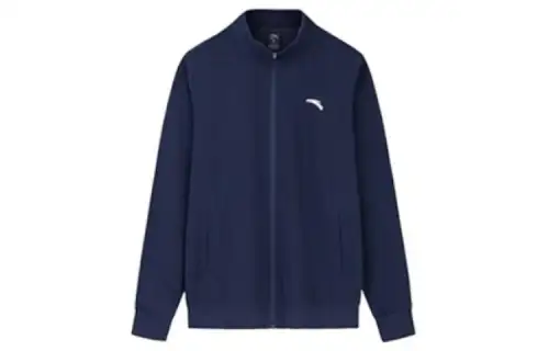 ANTA Variety Training Collection Sweatshirts Men's Midnight Blue Stand Collar Moderate Cardigan